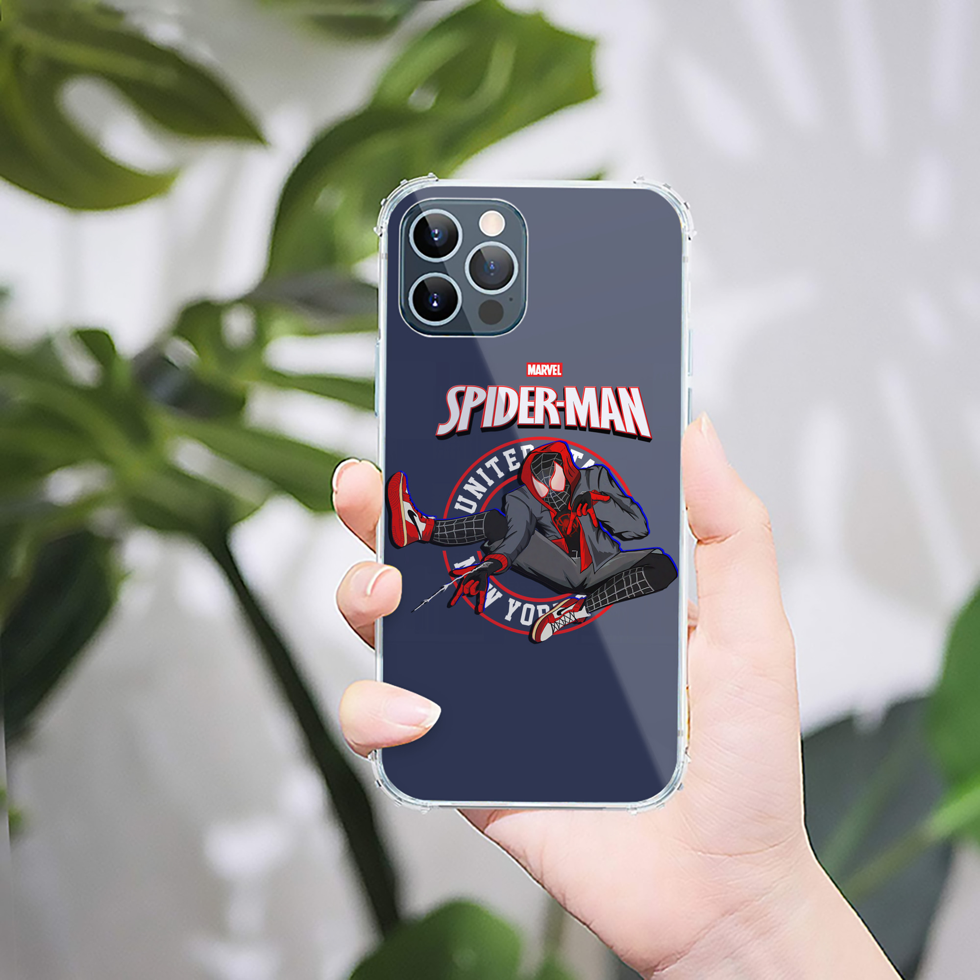 （画像用） Spider Man スパイダーマン 【iPhone 12シリーズ対応】透明スマホケース（クリアソフトケース）